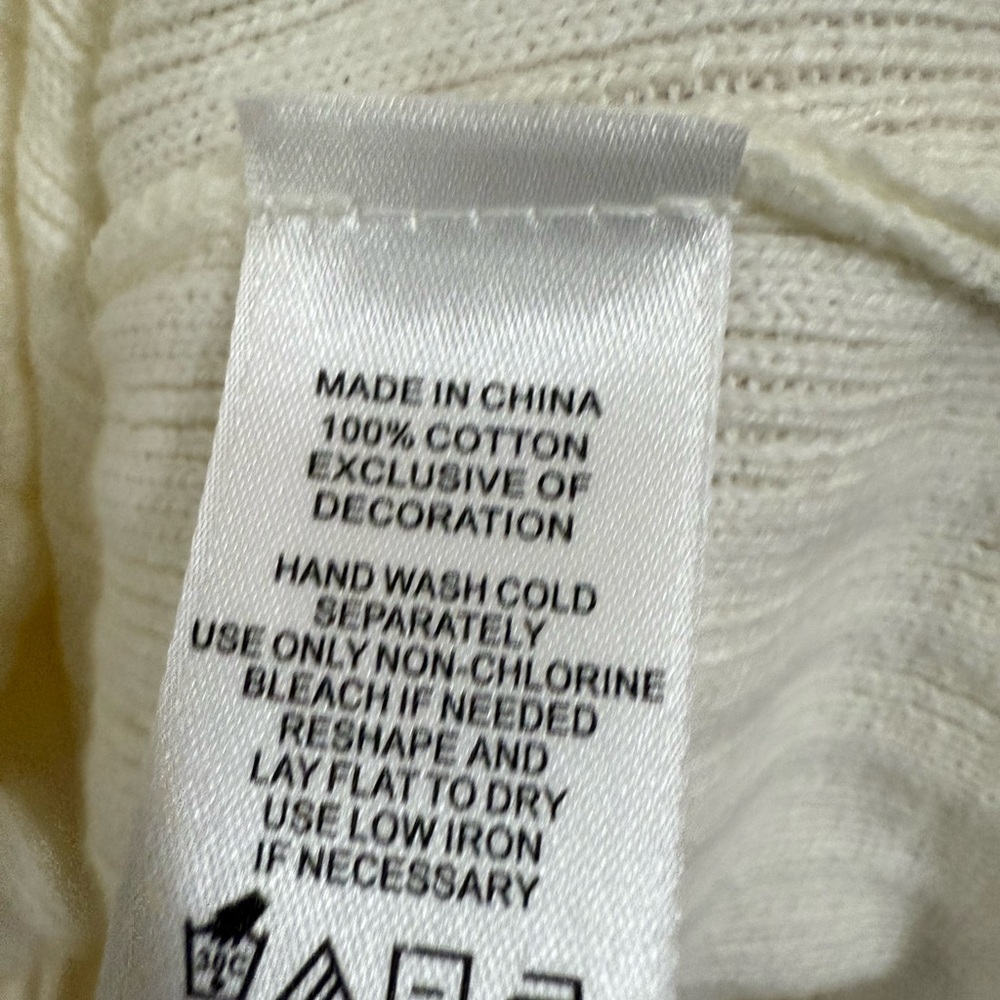 CeCe Ivory Sweater with Floral Embroidery - Picture 3 of 3